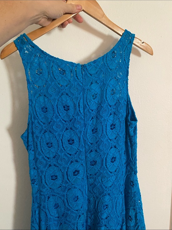 BB Dakota Dresses & Skirts - BB Dakota Teal Lace Fit & Flare Mini Dress